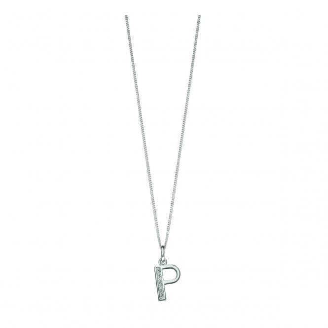 Beginnings Sterling Silver Art Deco Initial P Cubic Zirconia Pendant P4738CBeginningsP4738C