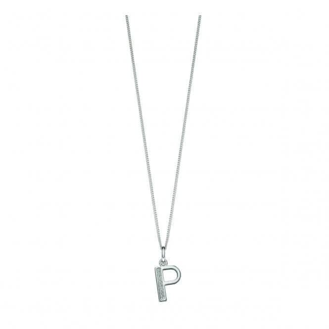 Beginnings Sterling Silver Art Deco Initial P Cubic Zirconia Pendant P4738CBeginningsP4738C