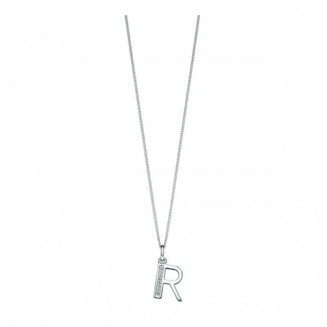 Beginnings Sterling Silver Art Deco Initial R Cubic Zirconia Pendant P4740CBeginningsP4740C