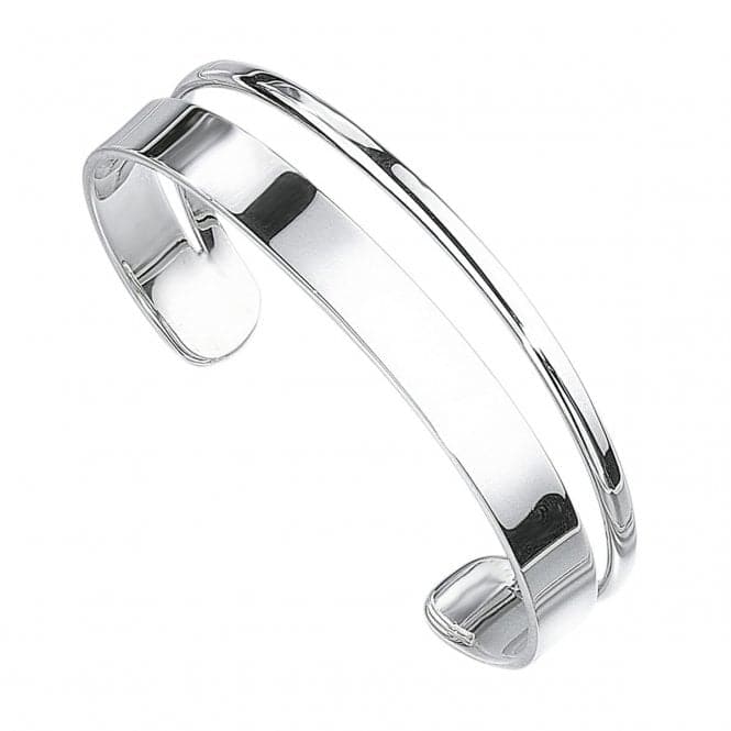 Beginnings Sterling Silver B085 D Shape Flat Torque BangleBeginningsB085