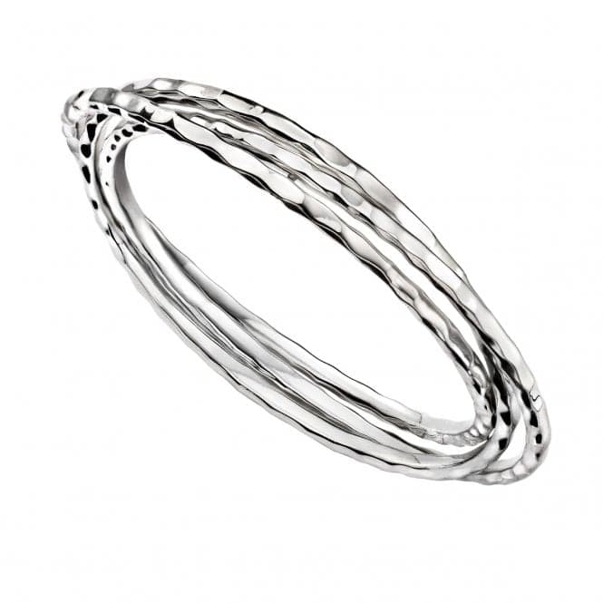 Beginnings Sterling Silver B4815 Hammered Triple BangleBeginningsB4815