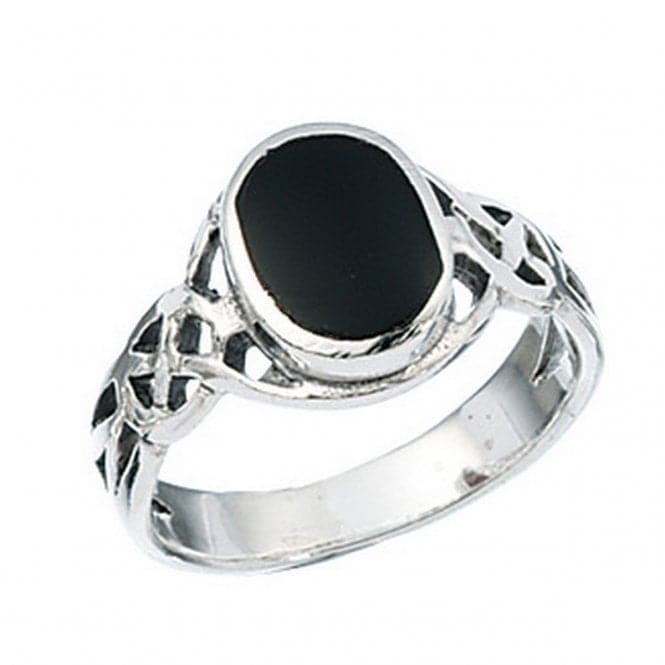 Beginnings Sterling Silver Black Onyx Celtic Oval Ring R858BBeginningsR858B 50