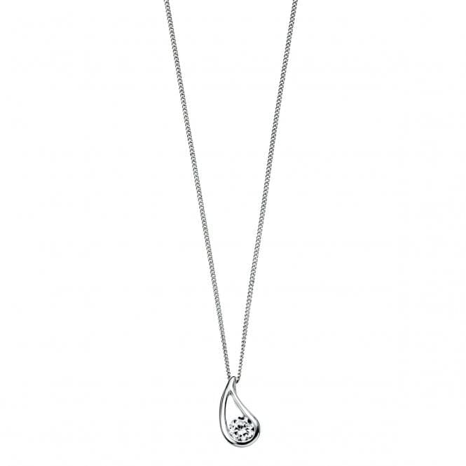 Beginnings Sterling Silver Clear Cubic Zirconia Checkerboard Pendant P2621CBeginningsP2621C