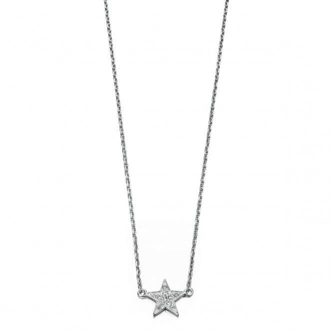Beginnings Sterling Silver Clear Cubic Zirconia Star 41+3cm Necklaces N3241CBeginningsN3241C