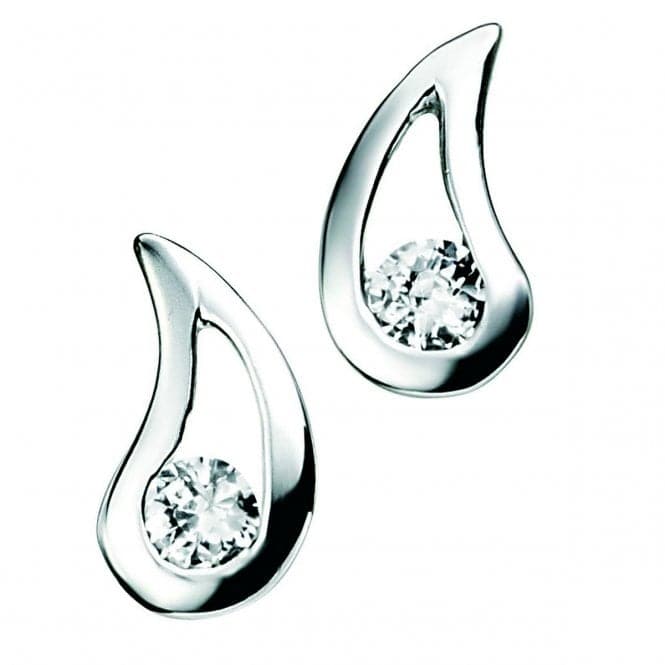 Beginnings Sterling Silver Clear Cubic Zirconia Teardrop Earrings E3057CBeginningsE3057C