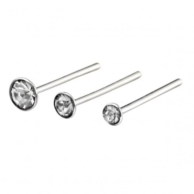 Beginnings Sterling Silver Crystal Nose Nose Stud T154CBeginningsT154C