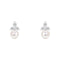 Beginnings Sterling Silver Cubic Zirconia and White Shell Pearl White Earrings E6497WBeginningsE6497W