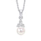 Beginnings Sterling Silver Cubic Zirconia Shell Pearl White Pendant P5464WBeginningsP5464W