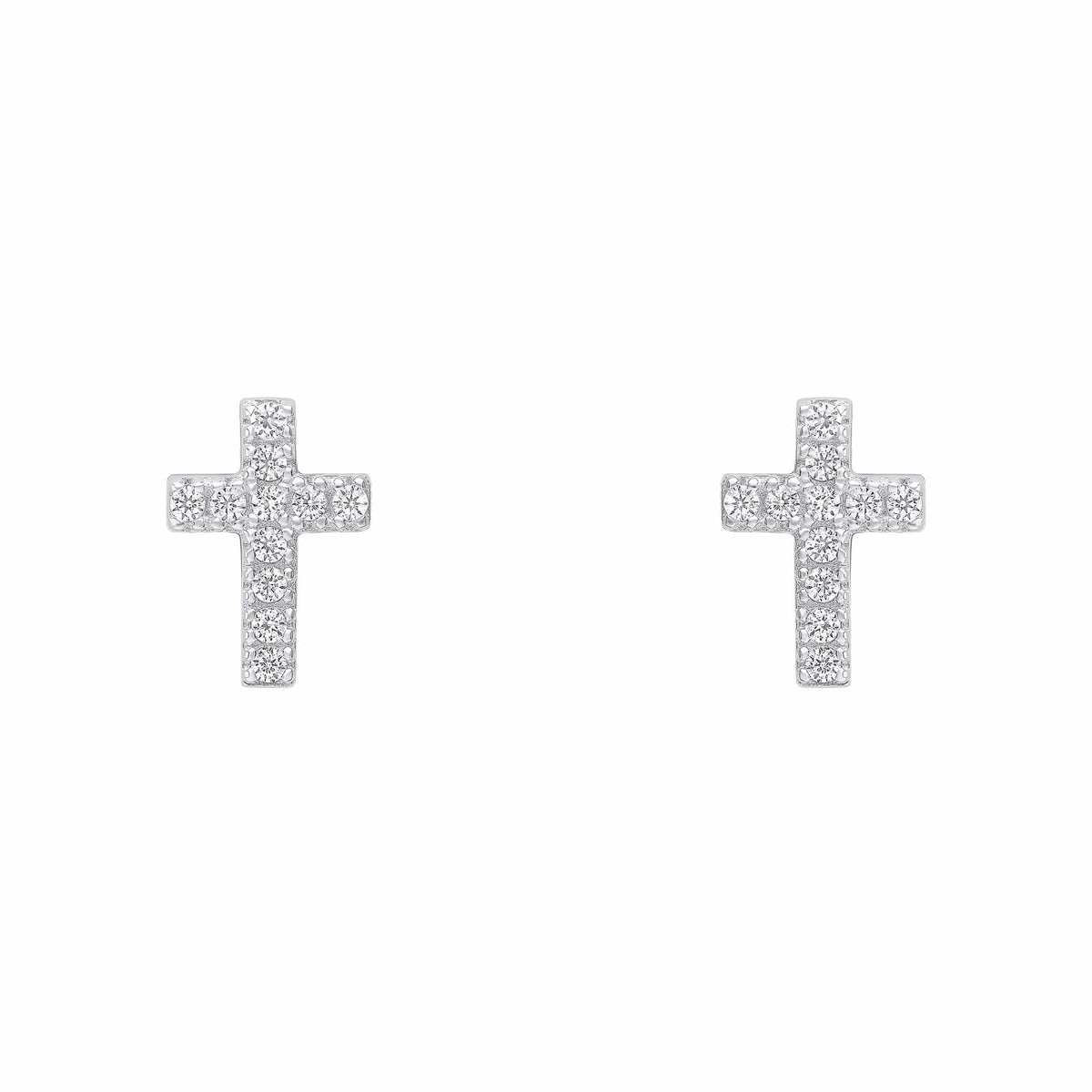 Beginnings Sterling Silver Cubic Zirconia White Earrings E6470CBeginningsE6470C