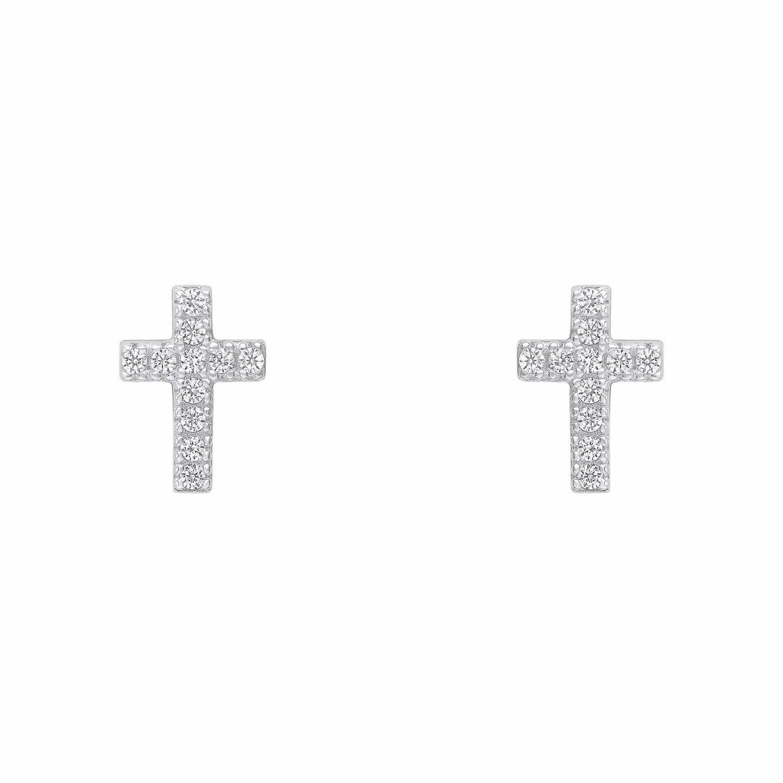 Beginnings Sterling Silver Cubic Zirconia White Earrings E6470CBeginningsE6470C
