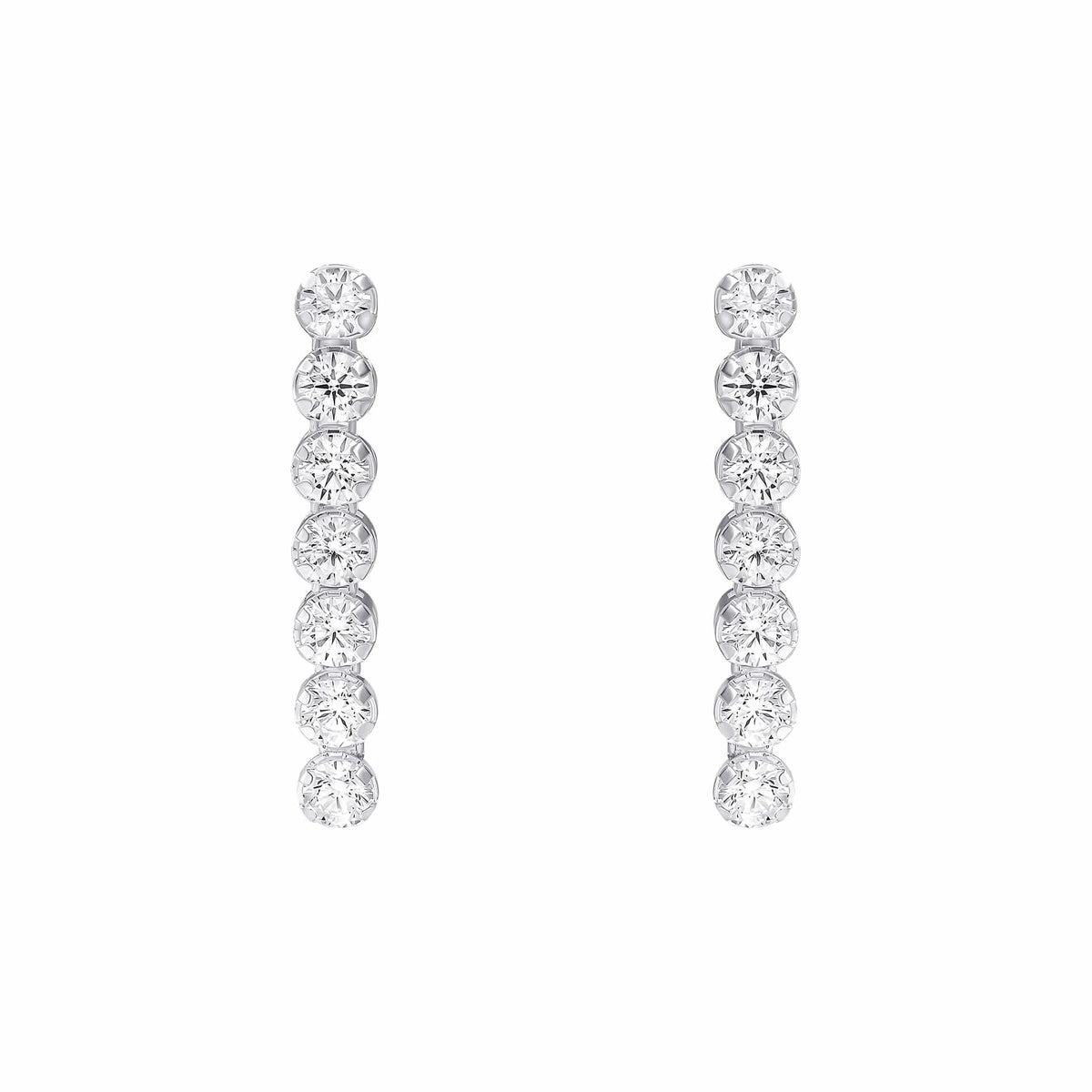 Beginnings Sterling Silver Cubic Zirconia White Earrings E6471CBeginningsE6471C
