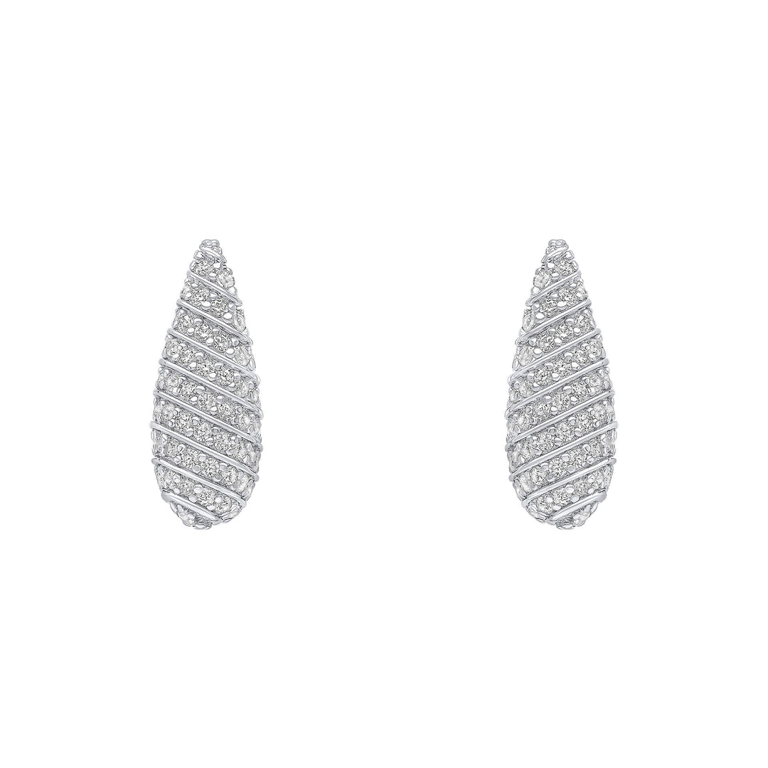 Beginnings Sterling Silver Cubic Zirconia White Earrings E6476CBeginningsE6476C