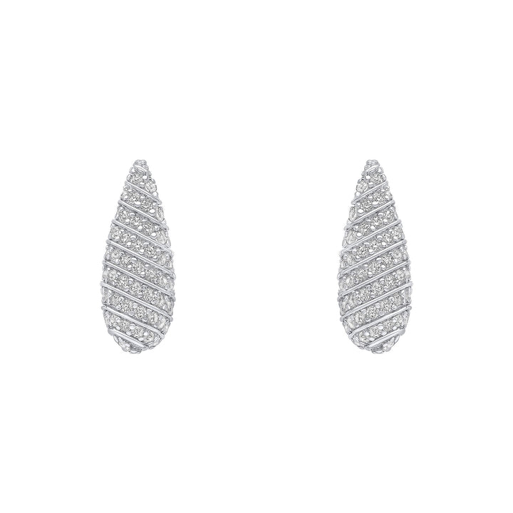 Beginnings Sterling Silver Cubic Zirconia White Earrings E6476CBeginningsE6476C