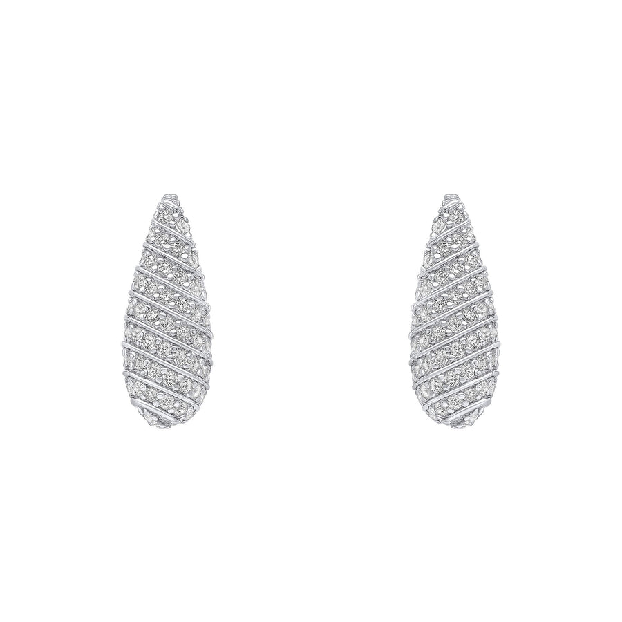 Beginnings Sterling Silver Cubic Zirconia White Earrings E6476CBeginningsE6476C