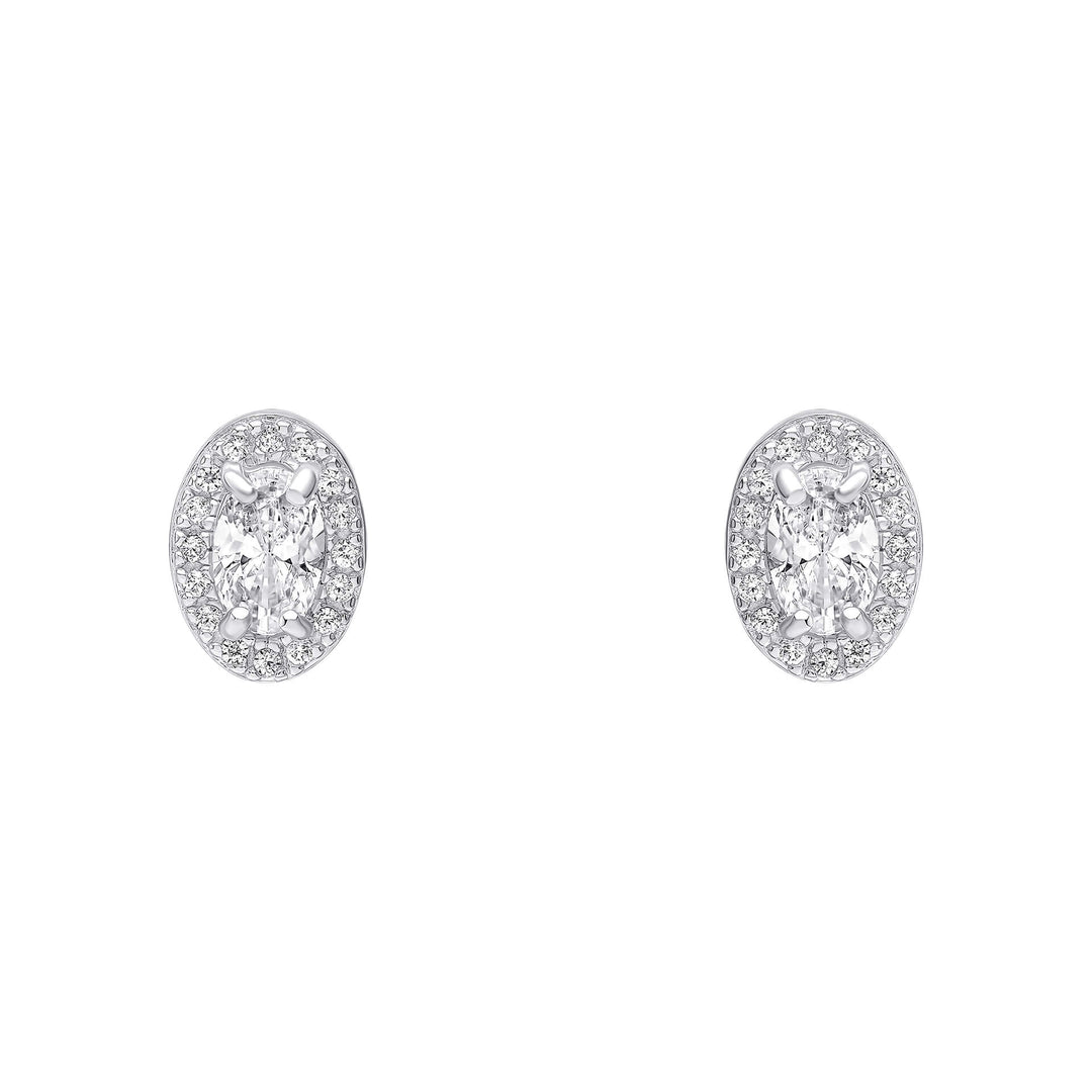 Beginnings Sterling Silver Cubic Zirconia White Earrings E6484CBeginningsE6484C