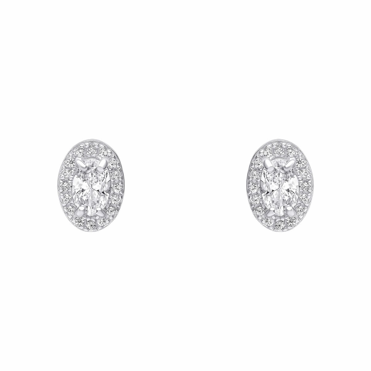 Beginnings Sterling Silver Cubic Zirconia White Earrings E6484CBeginningsE6484C