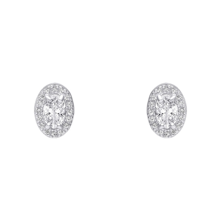 Beginnings Sterling Silver Cubic Zirconia White Earrings E6484CBeginningsE6484C