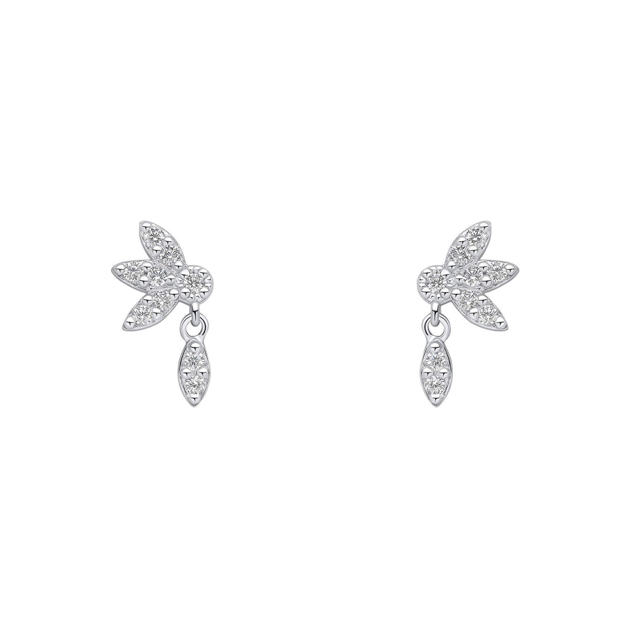 Beginnings Sterling Silver Cubic Zirconia White Earrings E6493CBeginningsE6493C