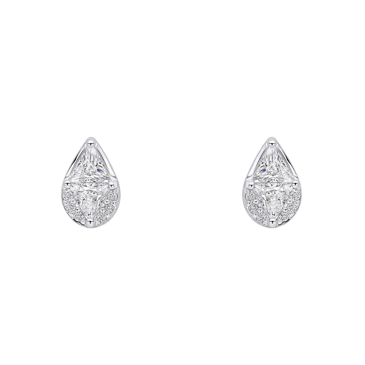 Beginnings Sterling Silver Cubic Zirconia White Earrings E6494CBeginningsE6494C