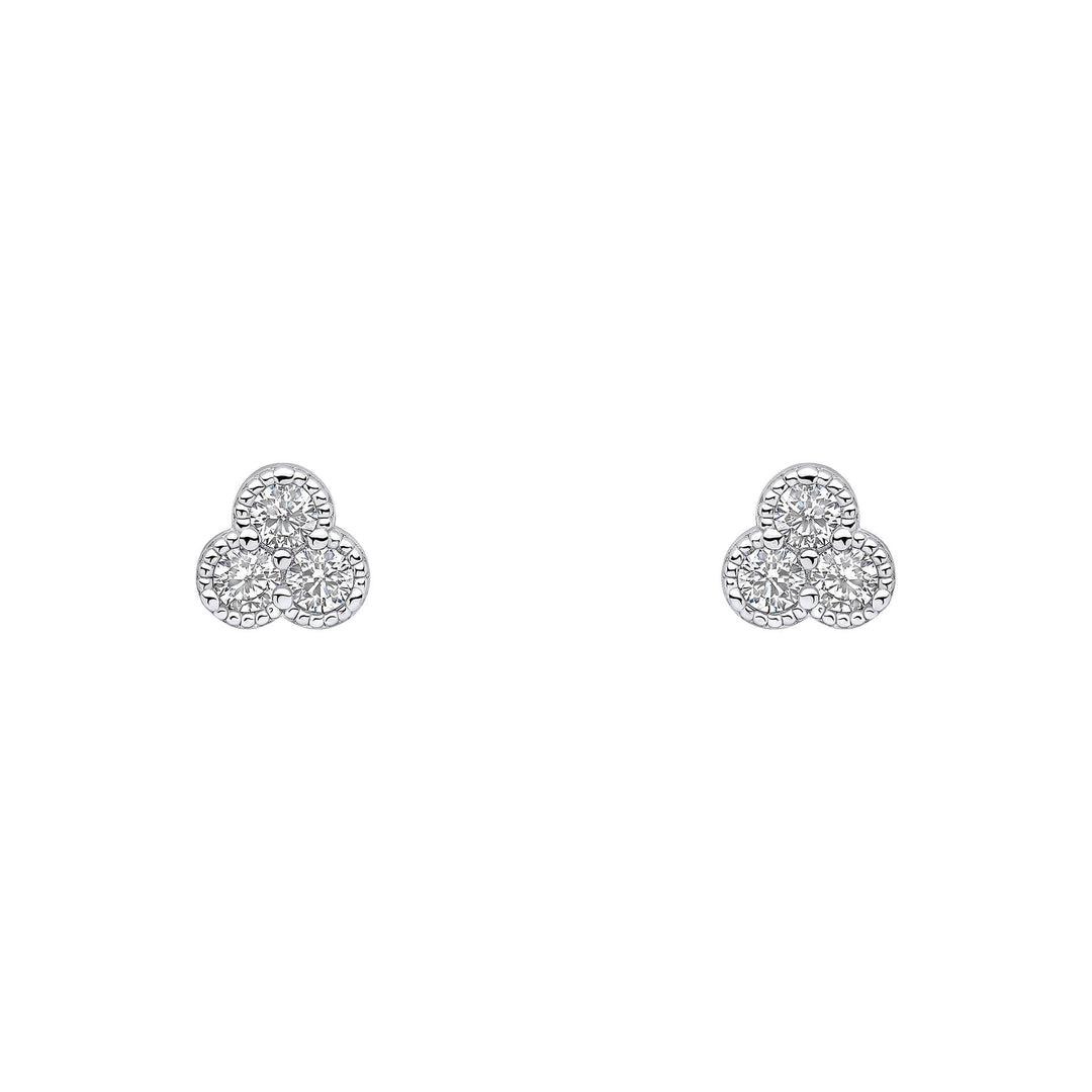 Beginnings Sterling Silver Cubic Zirconia White Earrings E6495CBeginningsE6495C