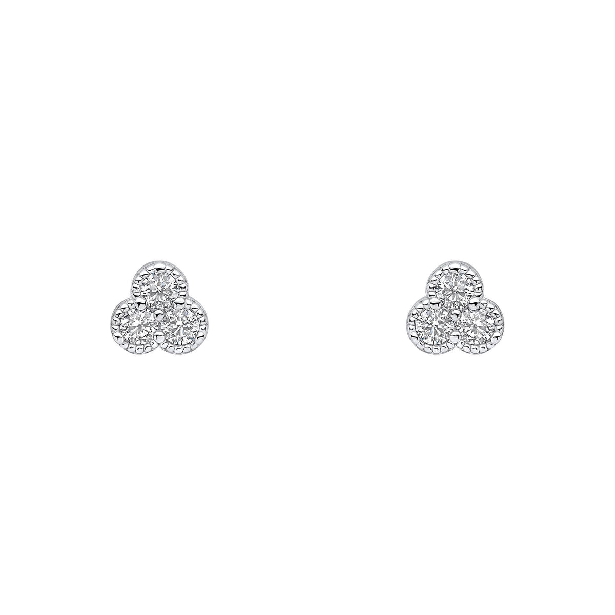Beginnings Sterling Silver Cubic Zirconia White Earrings E6495CBeginningsE6495C