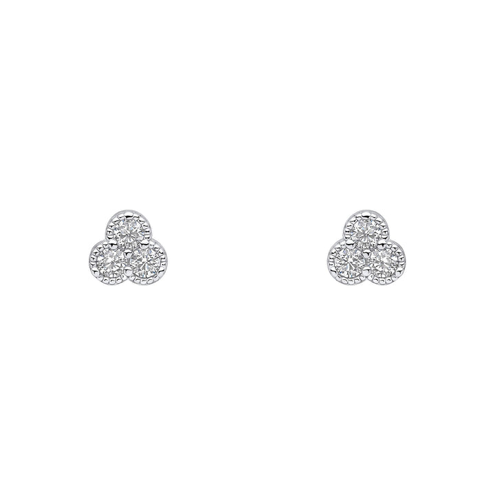 Beginnings Sterling Silver Cubic Zirconia White Earrings E6495CBeginningsE6495C