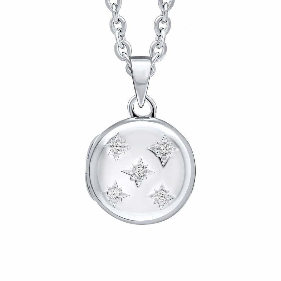 Beginnings Sterling Silver Cubic Zirconia White Pendant P5440C