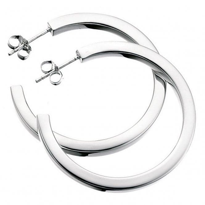 Beginnings Sterling Silver E165 Square Cut Hoop EarringsBeginningsE165