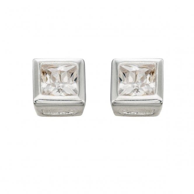 Beginnings Sterling Silver E196C 4.5mm Square Stud EarringsBeginningsE196C