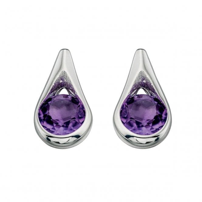 Beginnings Sterling Silver E205M Amethyst Teardrop EarringsBeginningsE205M