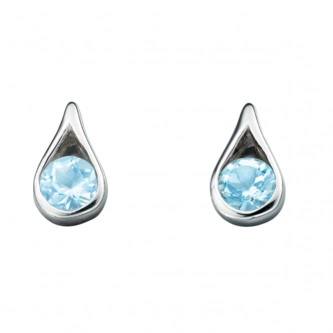 Beginnings Sterling Silver E205T Blue Topaz Teardrop EarringsBeginningsE205T