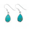 Beginnings Sterling Silver E2424U Synthetic Turq Teardrop EarringsBeginningsE2424U