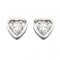 Beginnings Sterling Silver E2921C Clear Cz Heart Stud EarringsBeginningsE2921C