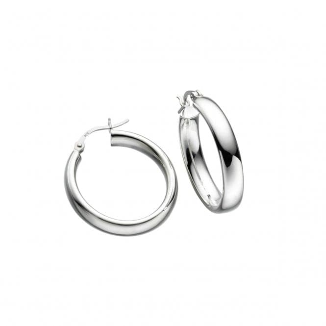 Beginnings Sterling Silver E3739 Oval Tube Hoop EarringsBeginningsE3739