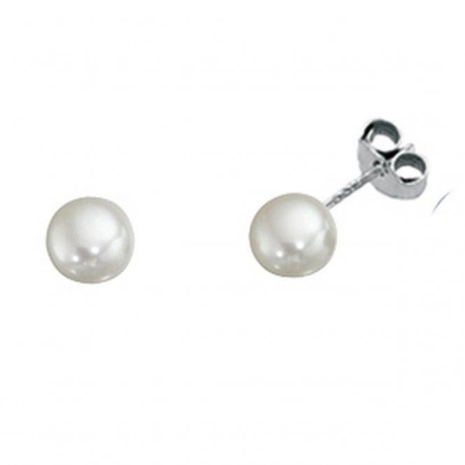 Beginnings Sterling Silver E3965W White Stud EarringsBeginningsE3965W