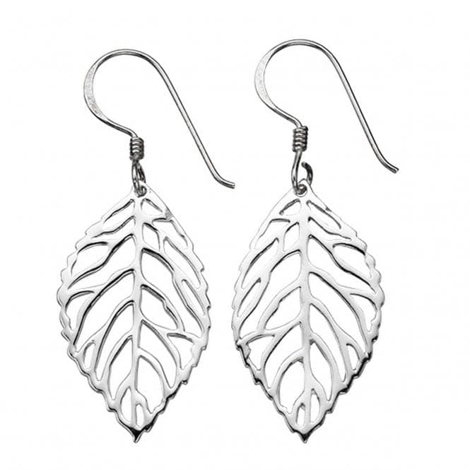 Beginnings Sterling Silver E4194 Cut Out Leaf Drop EarringsBeginningsE4194