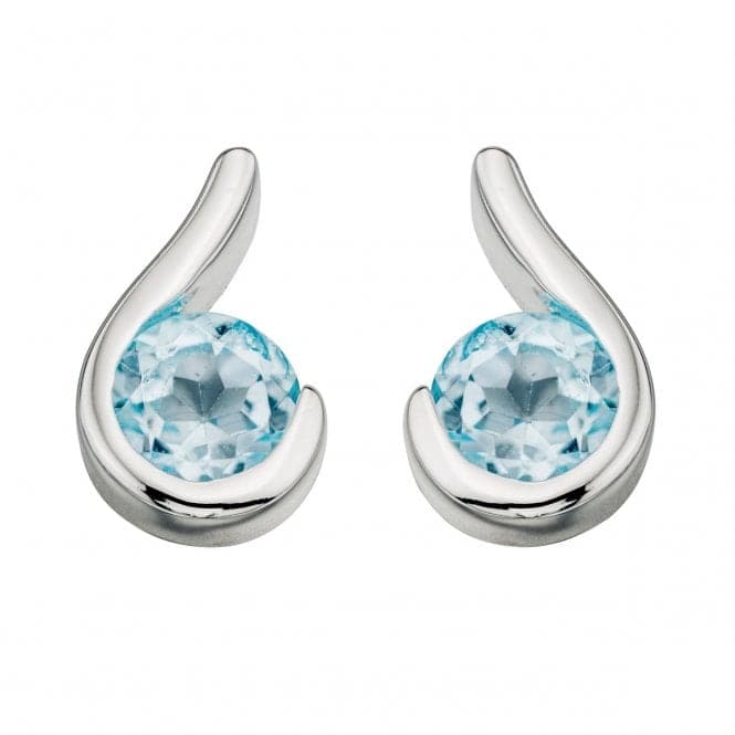 Beginnings Sterling Silver E436T Blue Topaz Post EarringsBeginningsE436T