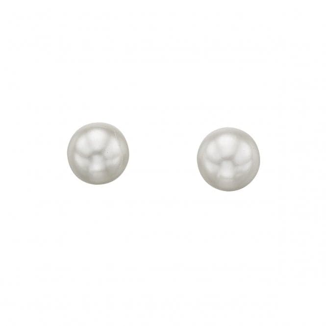 Beginnings Sterling Silver E5014W White Shell Pearl Stud EarringsBeginningsE5014W