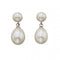 Beginnings Sterling Silver E5040W White Double Drop Stud EarringsBeginningsE5040W