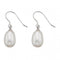 Beginnings Sterling Silver E5041W White Drop Hook EarringsBeginningsE5041W