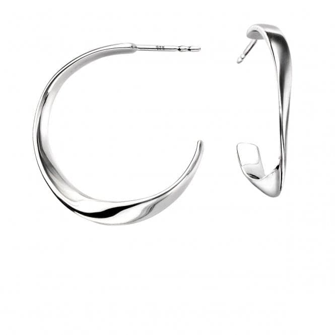 Beginnings Sterling Silver E5179 Twisted Solid Hoop EarringsBeginningsE5179