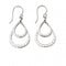 Beginnings Sterling Silver E5374 Hammered Double Teardrop EarringsBeginningsE5374