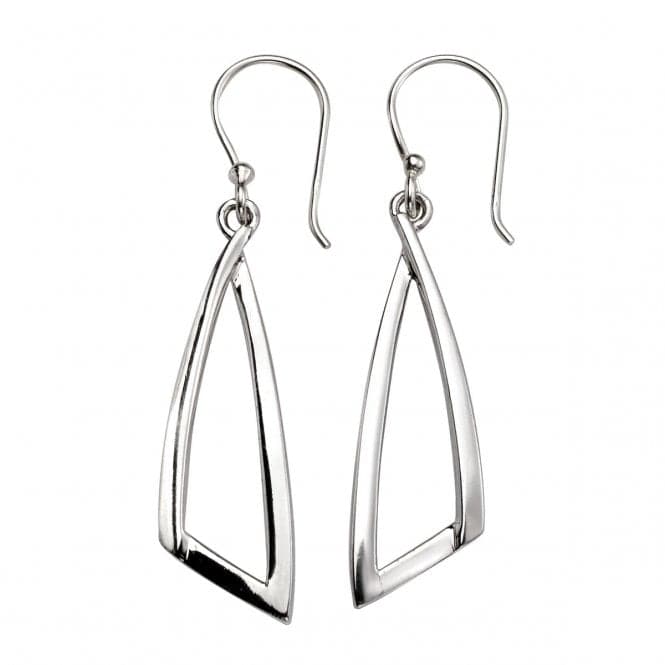 Beginnings Sterling Silver E5407 Open Abstract Triangle Drop EarringsBeginningsE5407