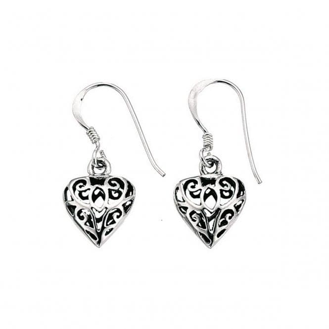 Beginnings Sterling Silver Filigree Heart Earrings E726BeginningsE726