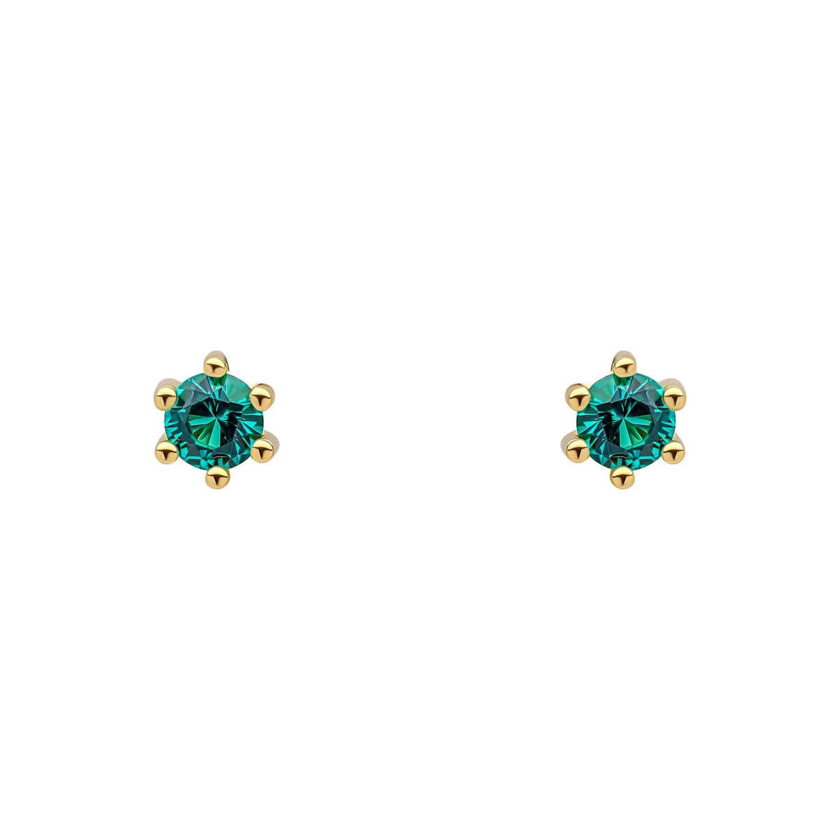Beginnings Sterling Silver Green Nano Crystal Green Earrings E6469GBeginningsE6469G