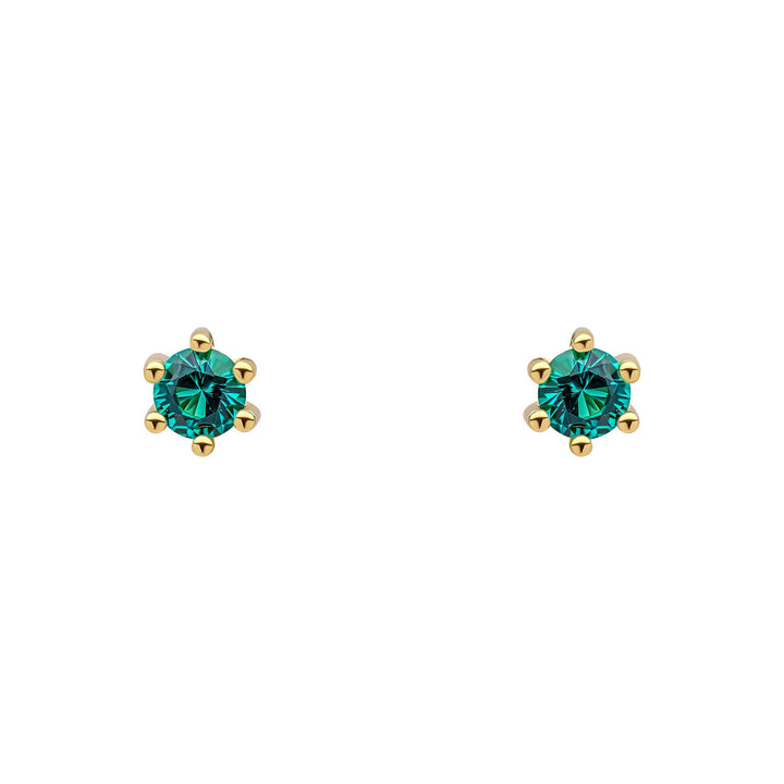 Beginnings Sterling Silver Green Nano Crystal Green Earrings E6469GBeginningsE6469G