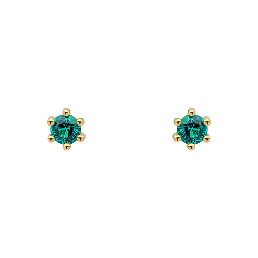 Beginnings Sterling Silver Green Nano Crystal Green Earrings E6469GBeginningsE6469G