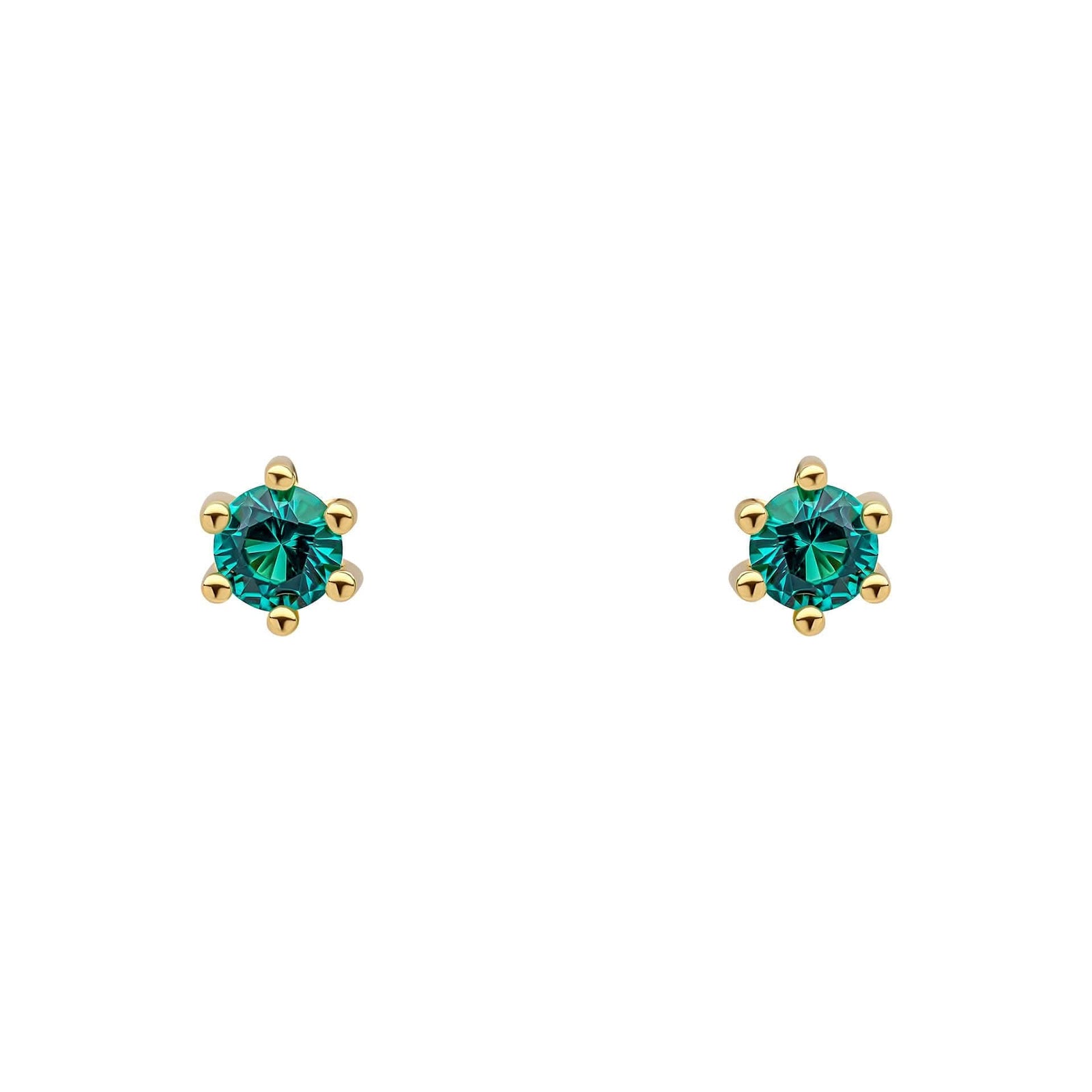 Beginnings Sterling Silver Green Nano Crystal Green Earrings E6469GBeginningsE6469G