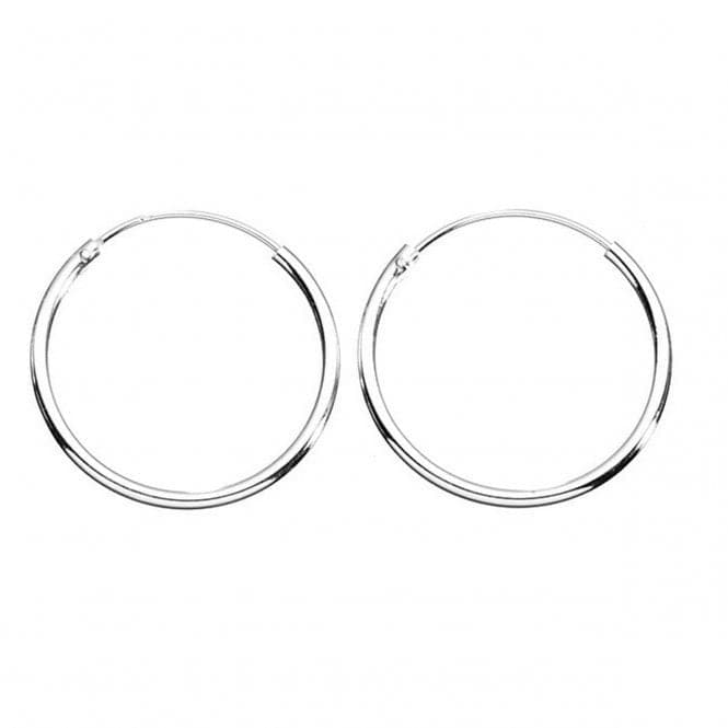 Beginnings Sterling Silver H036 Plain Hoop EarringsBeginningsH036