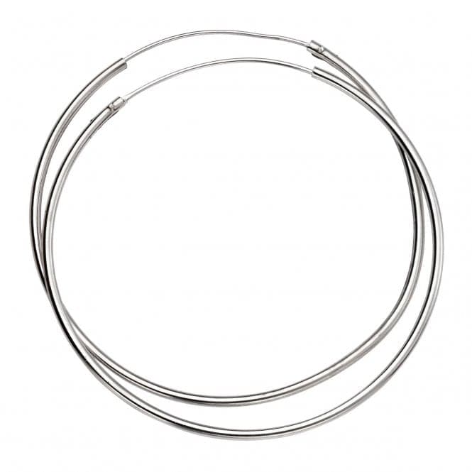 Beginnings Sterling Silver H242 50mm X 1.5mm Hoop EarringsBeginningsH242